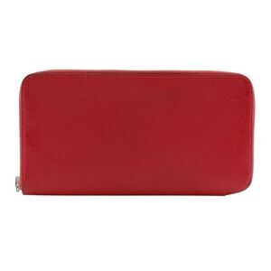 HERMES Azap Silk In Long Vo-epson Red N Women's Long Wallet